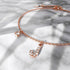 Solid 925 Sterling Silver Initial Crystal Personalised Alphabet Letter Bracelet Rose Gold Filled